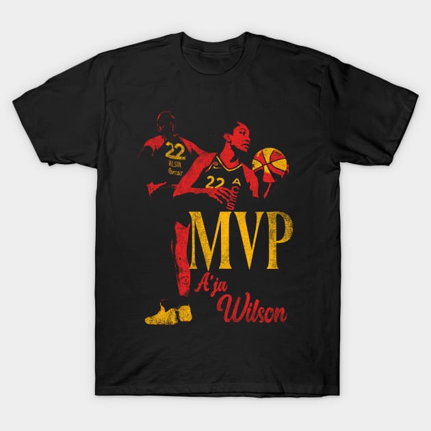 A'ja Wilson 2022 MVP WNBA T-Shirt by GasparArts